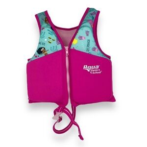 SwimSchool Youth Pink Mermaid Swim Training Vest Medium/Large Ages 4-6 Years